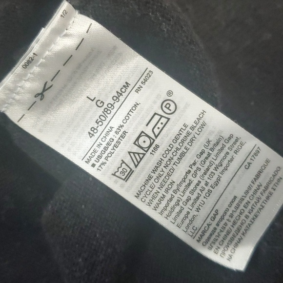 Gap sweater mens size large L grey long sleeve crew neck crewneck pullover - Picture 8 of 11